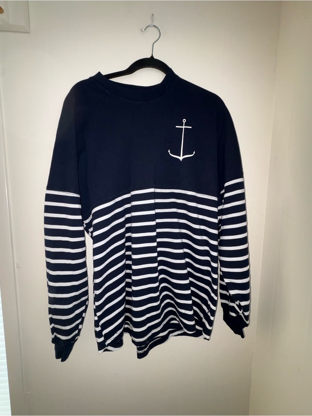 Spirit Navy and White Crewneck Jersey
